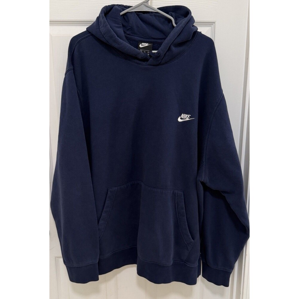 Nike Men's 3XL Navy Blue Hoodie Sweatshirt Kangaroo Pocket Pullover - Picture 2 of 13
